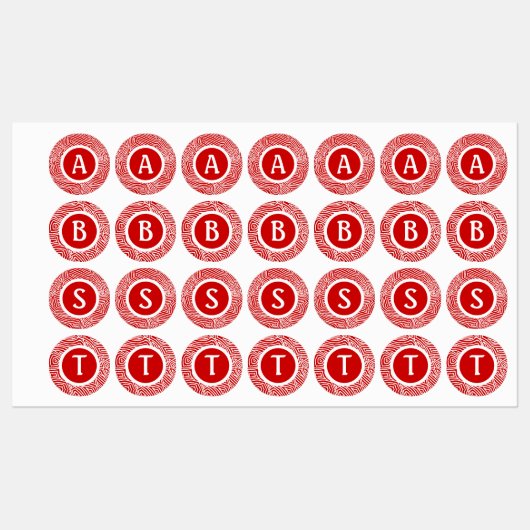 Rode plakkaatlabels labels (Vel)