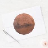 Rode planeet Mars Ronde Sticker (Envelop)