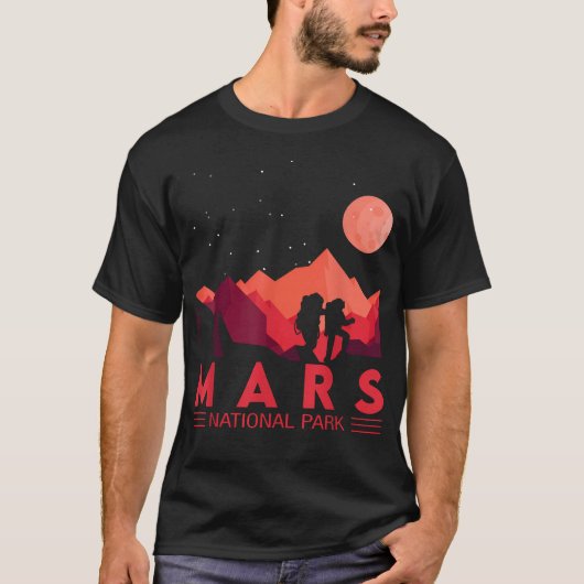 Rode Planeet Ruimte Nationaal Park - Grappig T-shirt (Voorkant)
