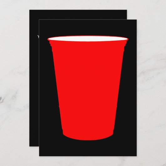 rode plastic beker kaart (Voorkant / Achterkant)