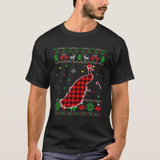 Rode Play Ugly Sweater KerstAnimals Peacock L T-shirt (Voorkant)