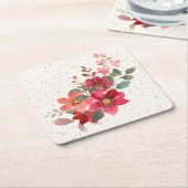 Rode Plein Onderzetter Set (Schuin)