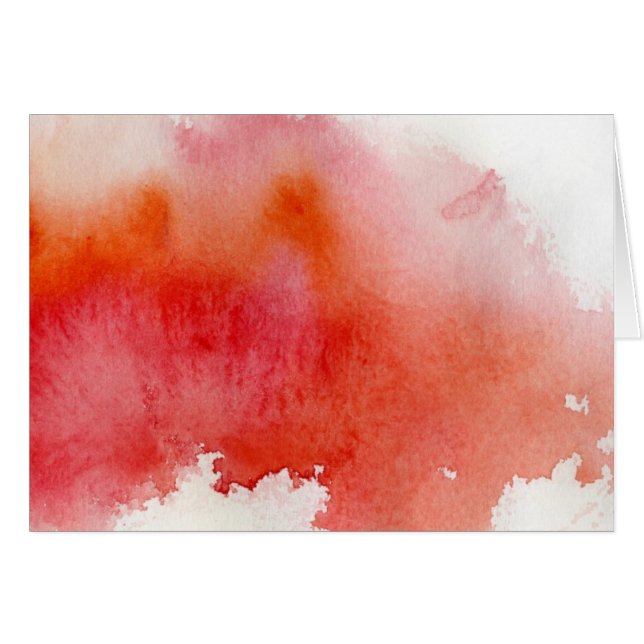 Rode plek, waterverf abstracte hand geschilderd (Voorkant Horizontaal)
