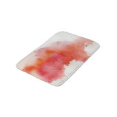 Rode plek, waterverf abstracte hand geschilderd badmat (Gekanteld)