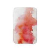 Rode plek, waterverf abstracte hand geschilderd badmat (Voorkant Verticaal)