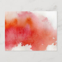 Rode plek, waterverf abstracte hand geschilderd