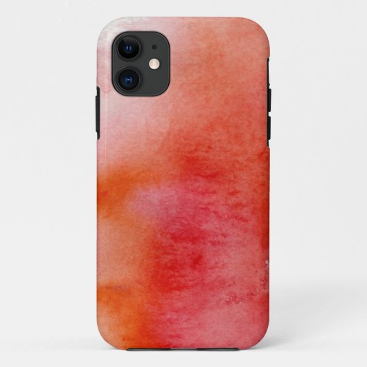 Rode plek, waterverf abstracte hand geschilderd Case-Mate iPhone case (Achterkant)