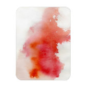 Rode plek, waterverf abstracte hand geschilderd magneet (Verticaal)