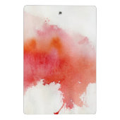 Rode plek, waterverf abstracte hand geschilderd mini klembord (Achterkant)