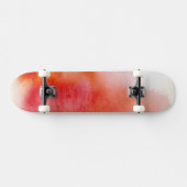 Rode plek, waterverf abstracte hand geschilderd persoonlijk skateboard (Horizontaal)