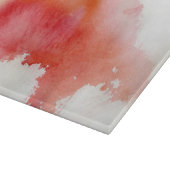 Rode plek, waterverf abstracte hand geschilderd snijplank (Hoek)