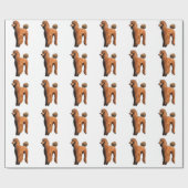 rode poedel cadeaupapier (Vlak)