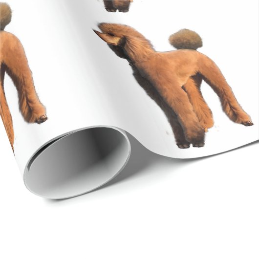 rode poedel cadeaupapier (Rol Hoek)