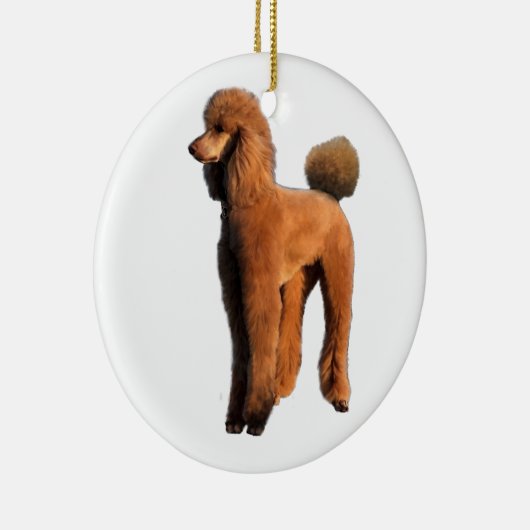 rode poedel keramisch ornament (Rechts)