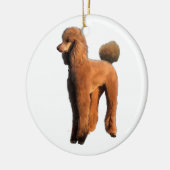 rode poedel keramisch ornament (Links)