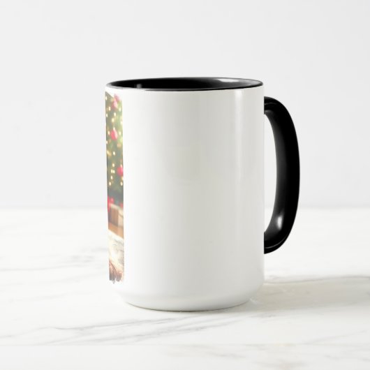 Rode Poedel Kerst Koffie Mok Cup (Voorkant rechts)