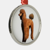 rode poedel metalen ornament (Rechts)