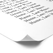 Rode Poinsettia 25 Tafels Kerst Zitschema Poster (Hoek)