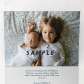 Rode Poinsettia 4 Foto Trifold Christmas Kaart (Binnenzijde eerst)