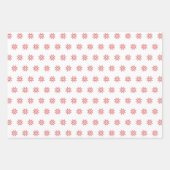 Rode Poinsettia, Abstract Kerstmis Inpakpapier Vel (Voorkant 3)