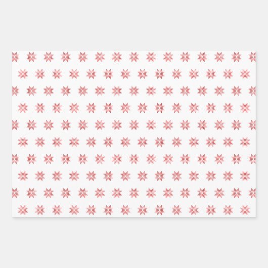 Rode Poinsettia, Abstract Kerstmis Inpakpapier Vel (Voorkant 3)