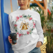 Rode Poinsettia Bladersneeuw Sneeuwvlokken Kerstkr Trui