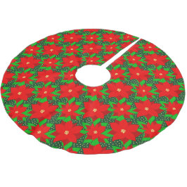 Rode Poinsettia Bloem Botanische Vakantiepatroon Kerstboom Rok