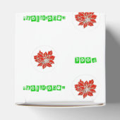 Rode Poinsettia Bloem Geschenkdoos Bedankdoosjes (Bovenkant)