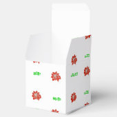 Rode Poinsettia Bloem Geschenkdoos Bedankdoosjes (Geopend)