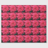 Rode Poinsettia Bloem Inpakpapier (Vlak)