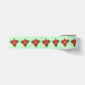 Rode Poinsettia Bloemen Lint (Voorkant)