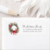 Rode Poinsettia Bloemkrans Etiket (Insitu)