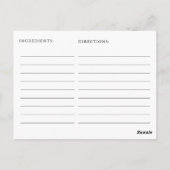 Rode Poinsettia Bloemrijke Bruidsdouche Receptkaar Briefkaart (Achterkant)