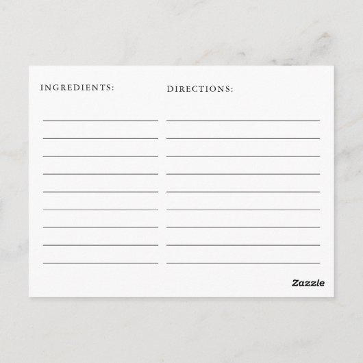 Rode Poinsettia Bloemrijke Bruidsdouche Receptkaar Briefkaart (Achterkant)