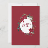 Rode Poinsettia Bloemstuk  Wil je mijn bruidsmeisj Kaart (Achterkant)