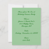 RODE POINSETTIA BOUQUET HOLIDAY PARTIJ INVITATIES KAART (Achterkant)