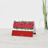 Rode Poinsettia Bruiloft Bedankkaart (Achterkant)