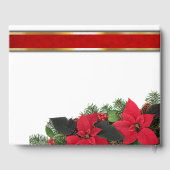 Rode Poinsettia Bruiloft Gastenboek (Achterkant)