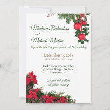 Rode poinsettia bruiloft