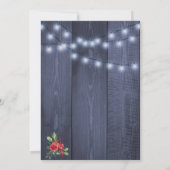 Rode poinsettia corporate Kerstmis open huis Kaart (Achterkant)