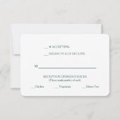 Rode Poinsettia Diner Keuze Bruiloft RSVP Kaartje (Achterkant)