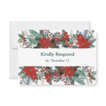 Rode Poinsettia Diner Keuze Bruiloft