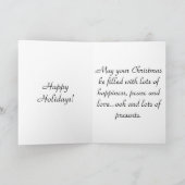 Rode Poinsettia Feestdagen Kaart (Binnen)