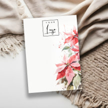Rode Poinsettia Florals Logo Blank Sieradenhouder