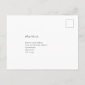 Rode Poinsettia Foliage Kerstmis Bruiloft RSVP Uitnodiging Briefkaart (Achterkant)