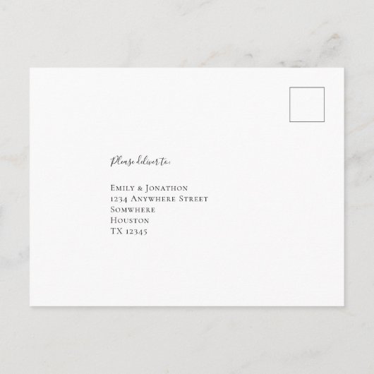 Rode Poinsettia Foliage Kerstmis Bruiloft RSVP Uitnodiging Briefkaart (Achterkant)