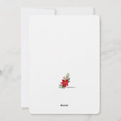 Rode Poinsettia Foto Flat Holiday Kaart (Achterkant)