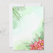 Rode Poinsettia Fotolijst Feestdagenkaart (Achterkant)