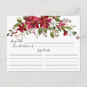 Rode Poinsettia Holly Vrijgezellenfeest Recept Kaa Briefkaart