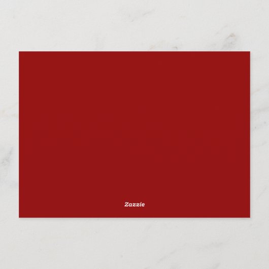 Rode Poinsettia Hulst Rustieke Kerst Groet Feestdagenkaart (Achterkant)